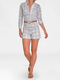 GRETCHEN SCOTT Ring Toss Shorty Shorts in khaki - women's shorts