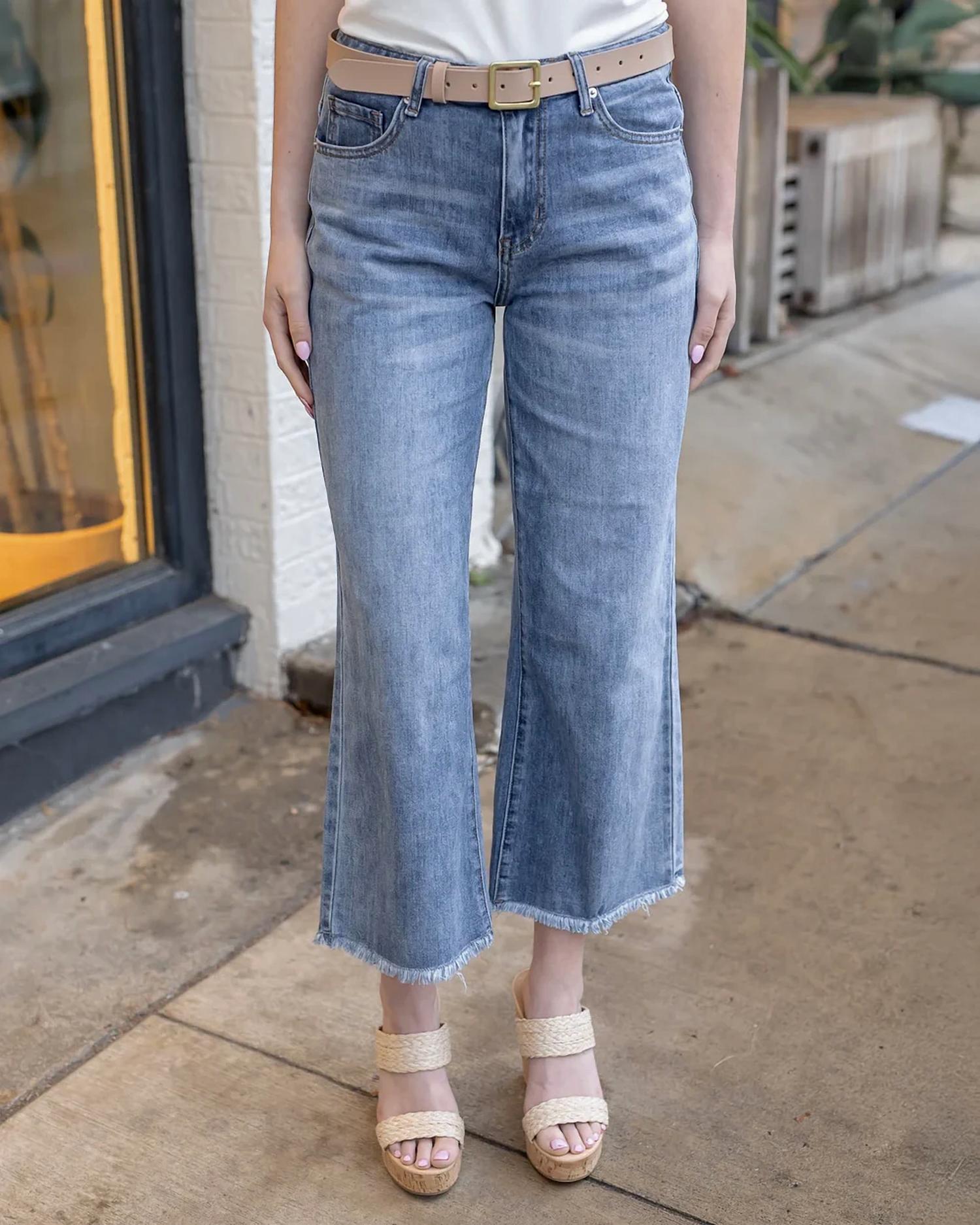 Grace And Lace - Mel's Favorite Cropped Wide Leg Jean