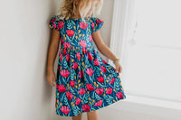 Adorable Sweetness - Girls Floral Flutter Dress
