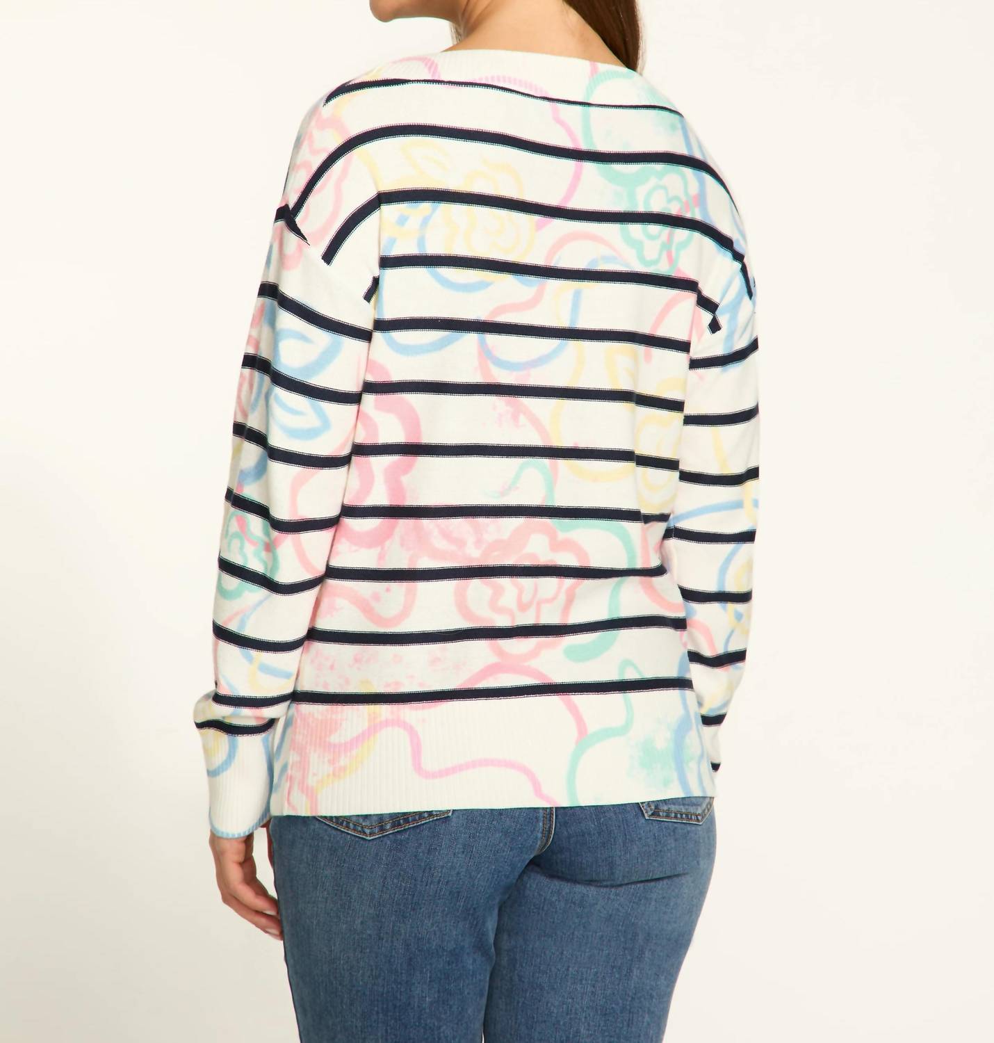 Fdj - Boatneck Printed Sweater