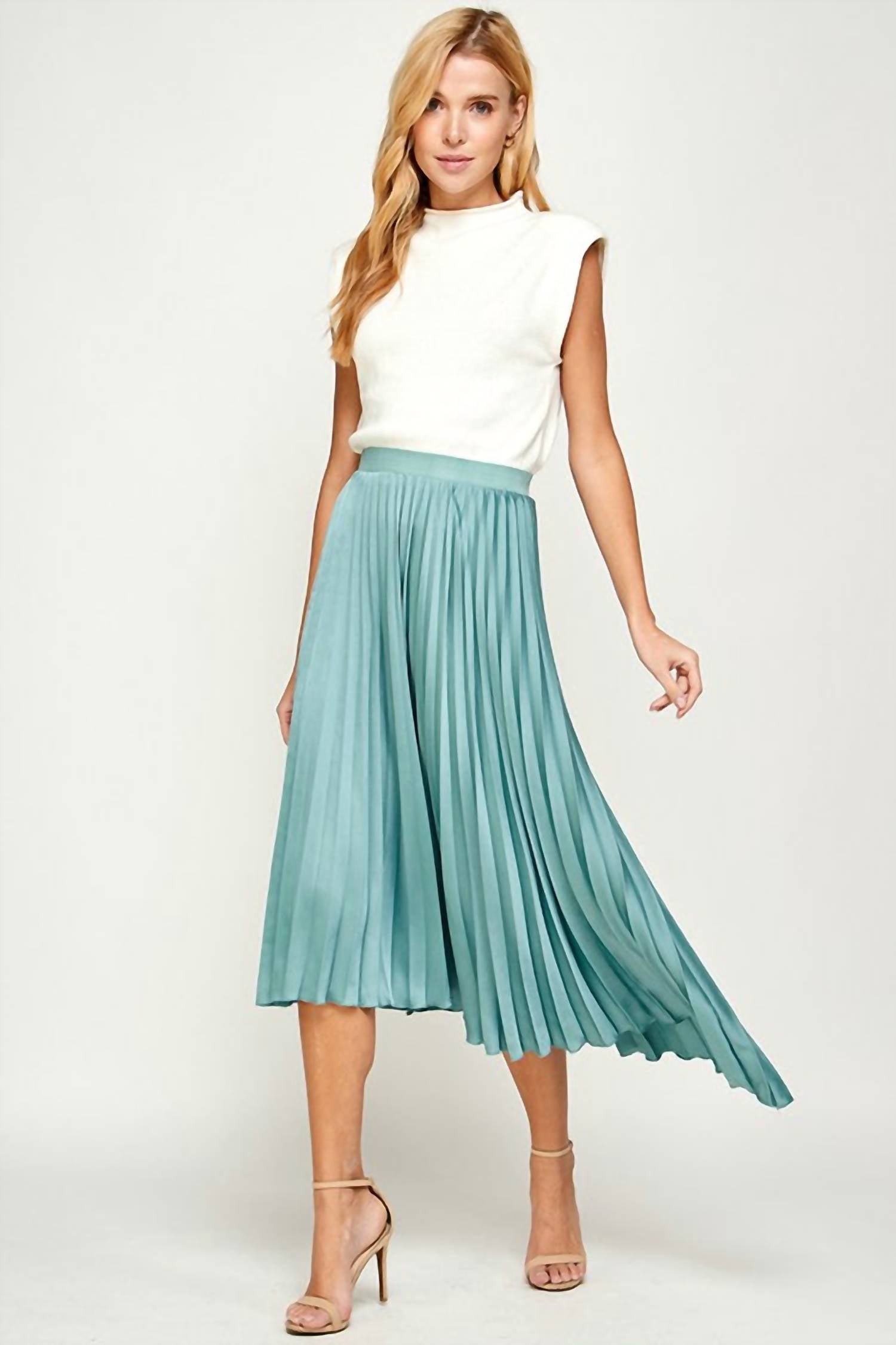 ELLISON Breakfast At Tiffany's Skirt in blue - women's skirt - alternate view
