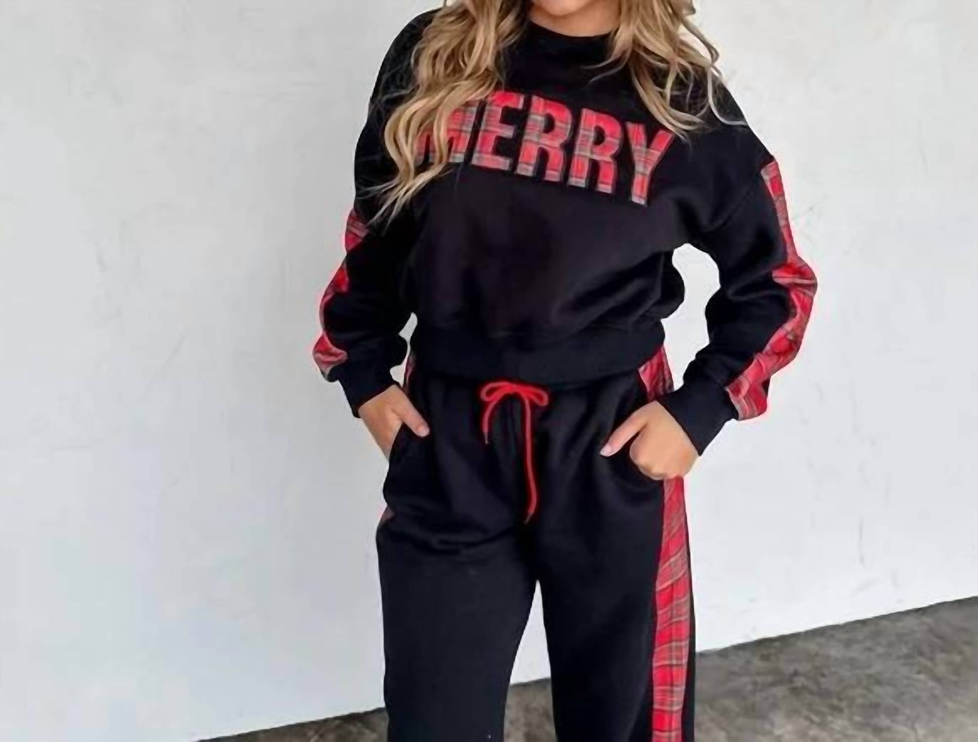 Blakeley - Merry Plaid Pant Set