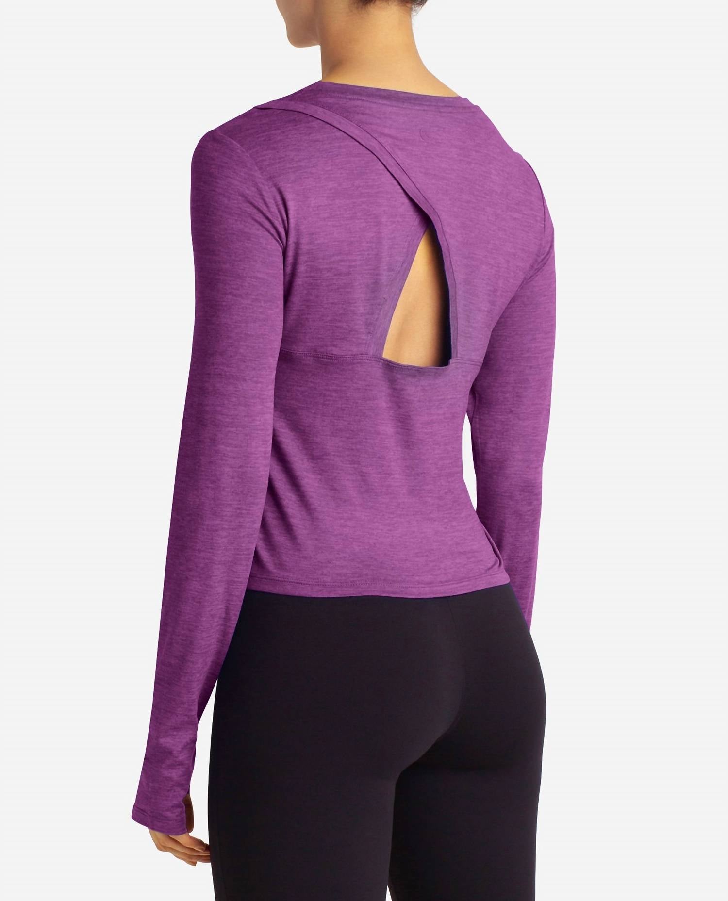 Danskin - Cutout Cropped Long Sleeve Tee