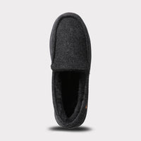 Lamo Men's Classic Harrison Wool Slip-on Moccasin in black - men's loafer - view 8