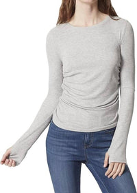 Frayed - Ruched Thumbhole Top