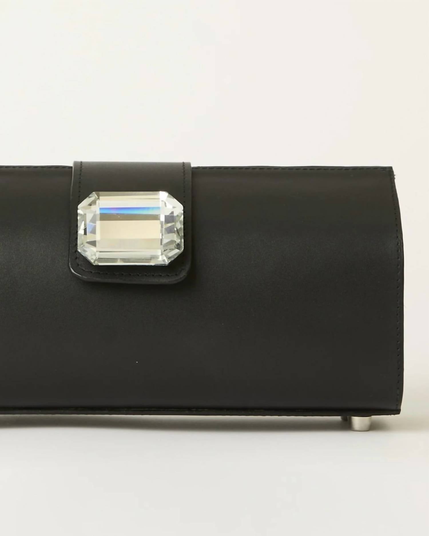 BTB Los Angeles Women's Mellow Crystal Clutch in black - women's bag - detail view