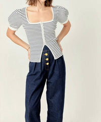 English Factory - Isabella Striped Knit Top