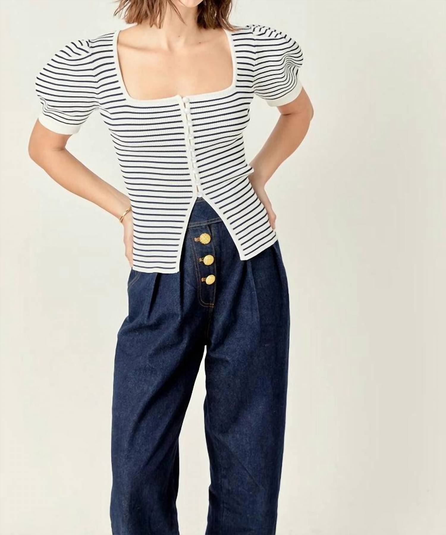 English Factory - Isabella Striped Knit Top