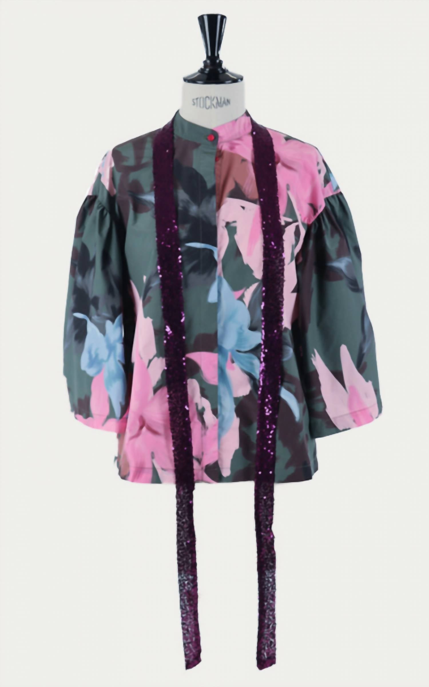 Psophia - Puff Sleeves Floral Blouse