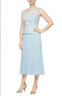 Alex Evenings - Mock Jacket Dress With Corded Detail And Godet Skirt