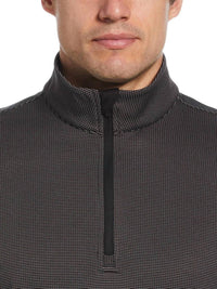 Pga Tour - Men's Micro Jacquard Quarter Zip Golf Jacket