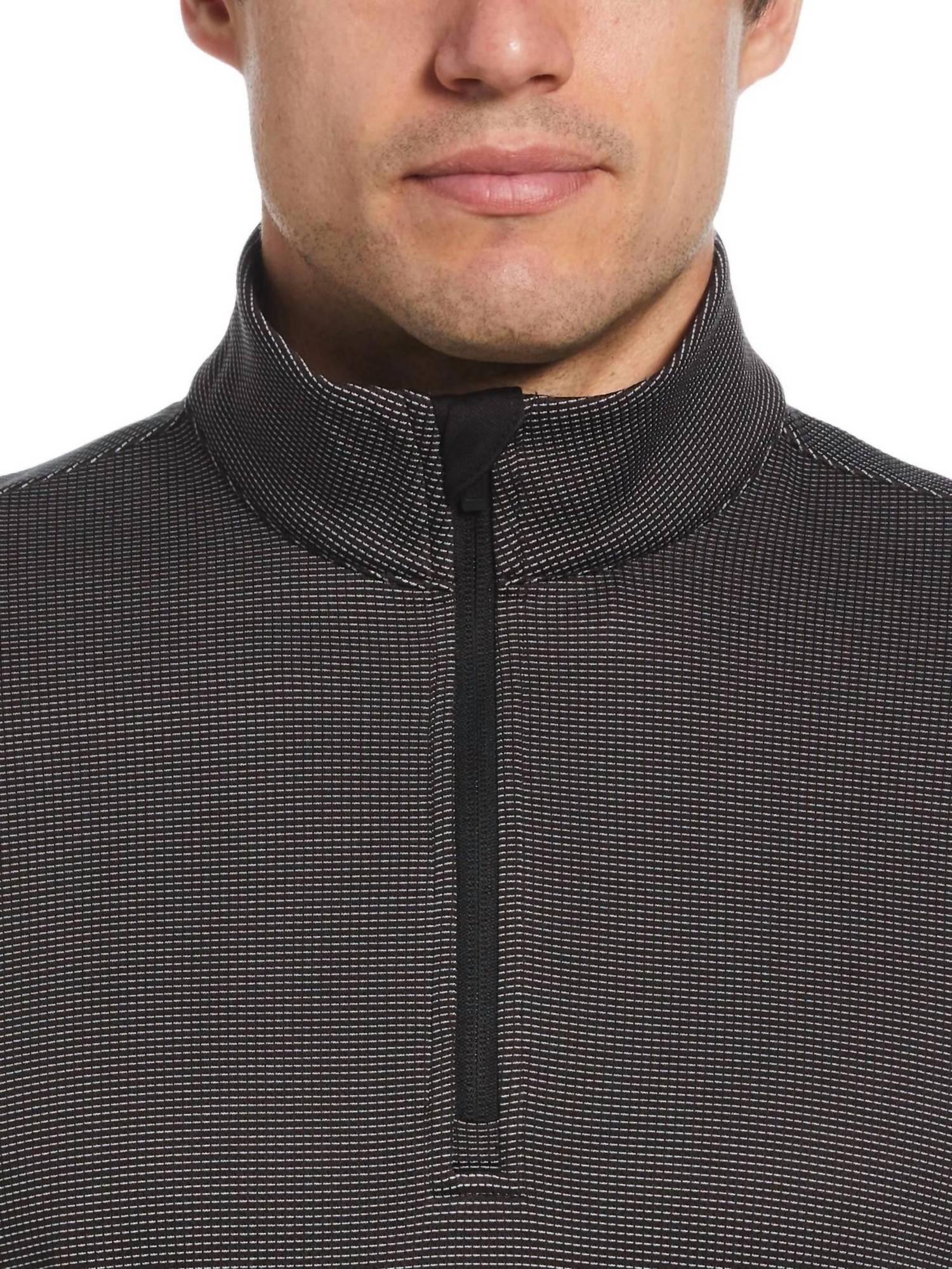 Pga Tour - Men's Micro Jacquard Quarter Zip Golf Jacket