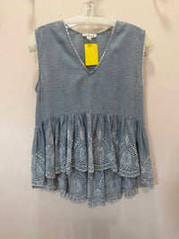 Cousin Earl - Women's Stripe Peplum Sleeveless Top