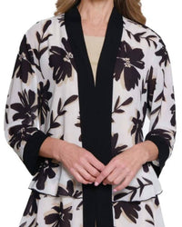 Multiples - 3/4 Sleeve Peplum Jacket
