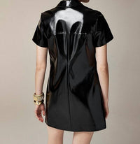 J.Crew - Gamine Shirtdress In Faux Patent Leather