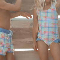 Indie Blue - Girl's Crossback One Piece