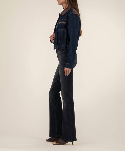 Kut From The Kloth - Ella Barn Jacket Cropped With Contrast Collar