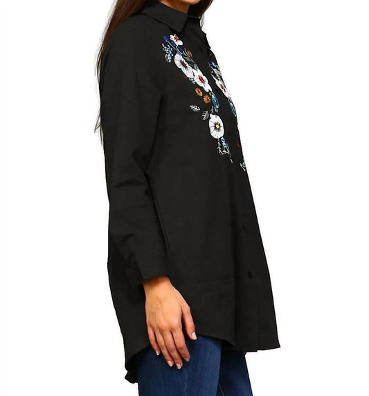 Velzera - Floral Embroidered Shirt