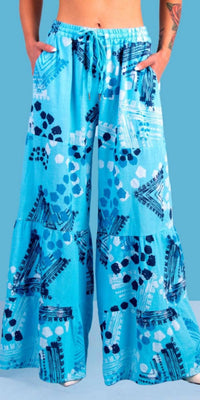Gigi Moda - Tribale Linen Wide Leg Pants