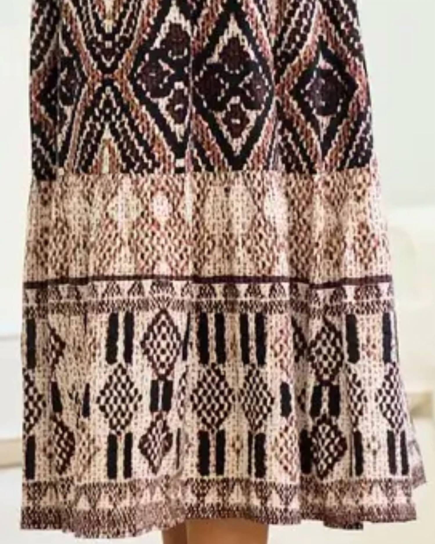 Doe And Rae - Aztec Tiered Skirt