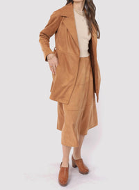 Sadie & Sage - Risk Taker Faux Suede Belted Coat