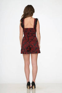 Orchid Bloom - Brocade Lace Detail Romper