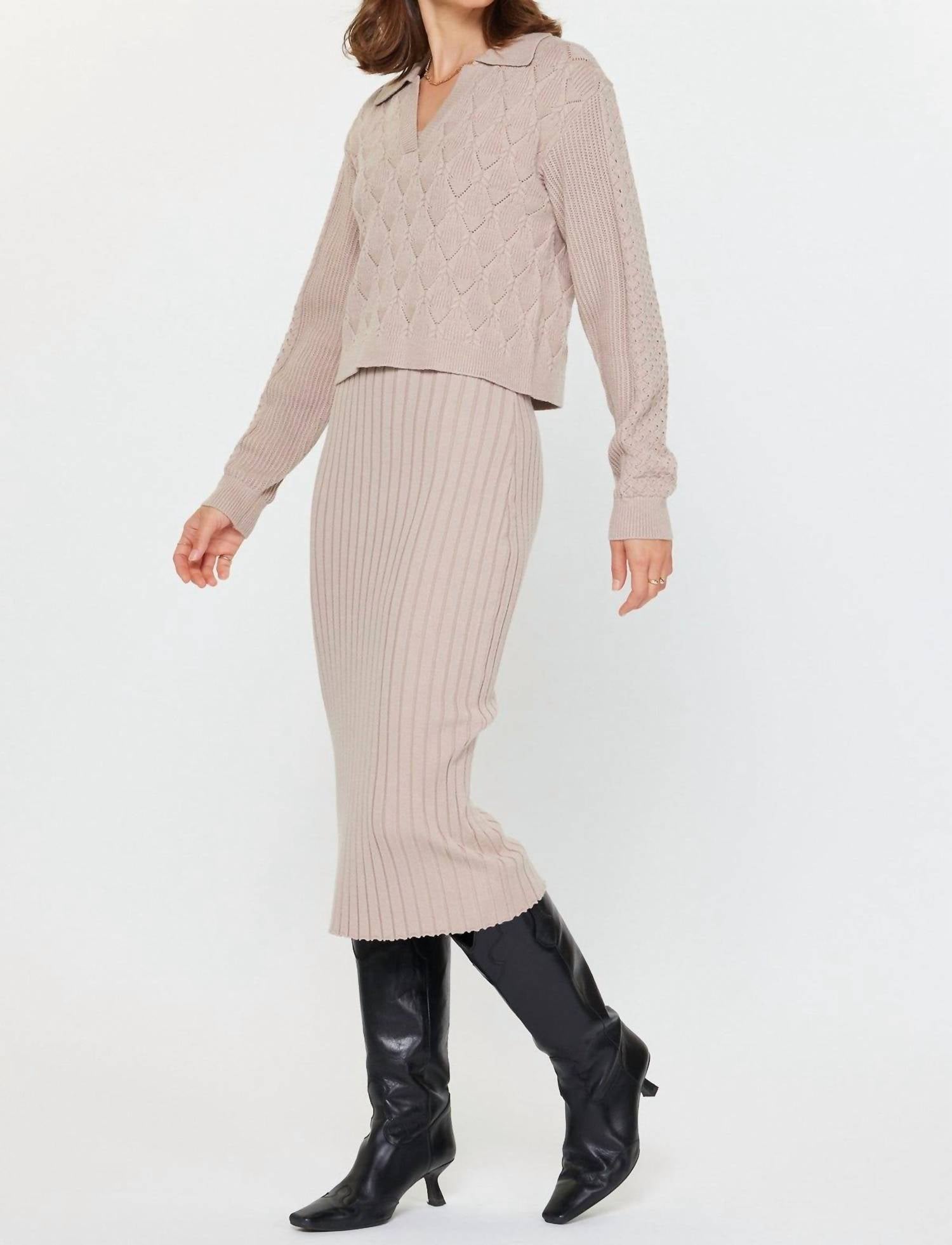Current Air - Two Fer Sweater Midi Dress