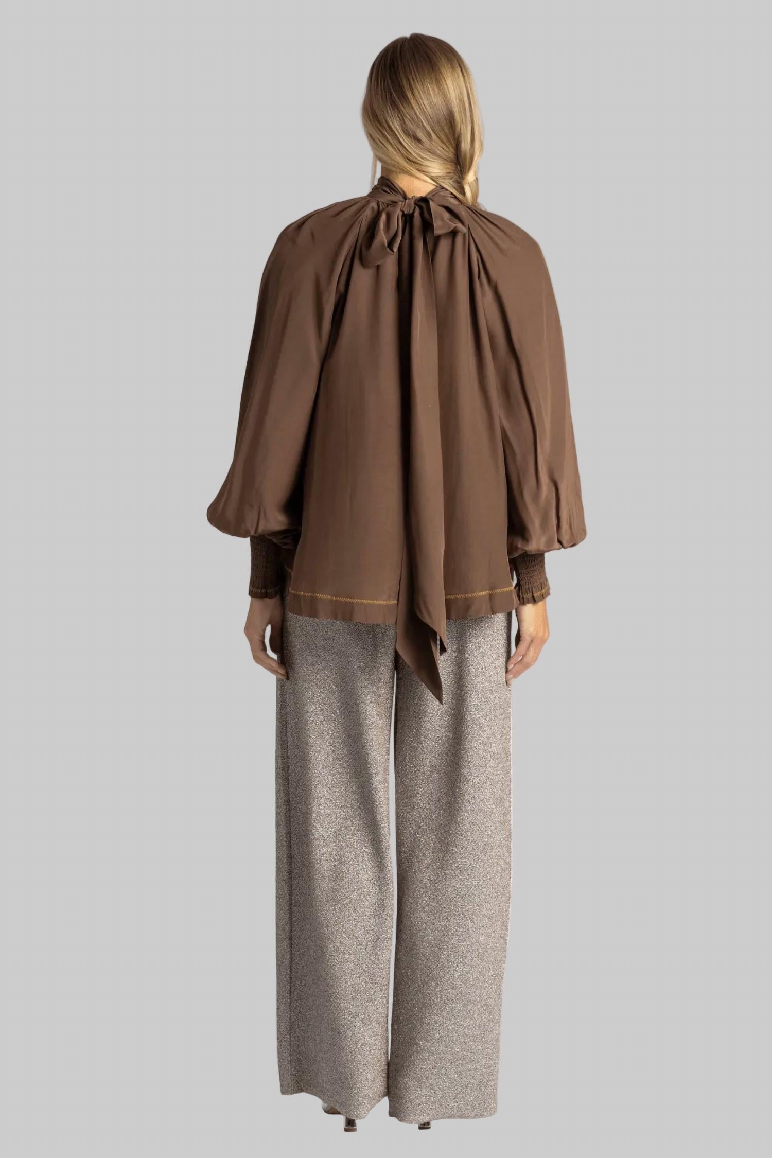 ALEMAIS Vito Blouse in brown - women's blouse - view 4