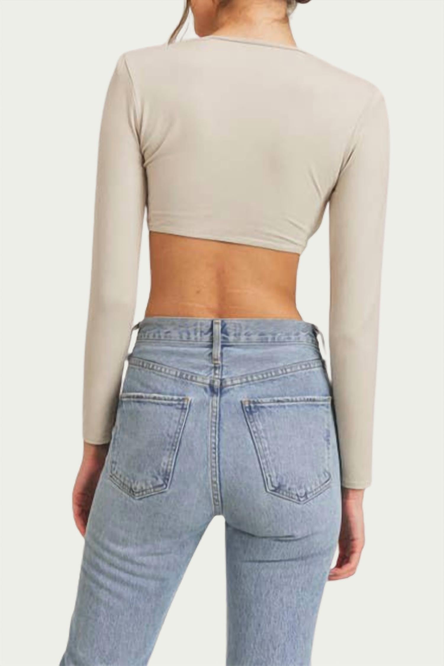 STRONG-SHOULDER CUTOUT BODYSUIT