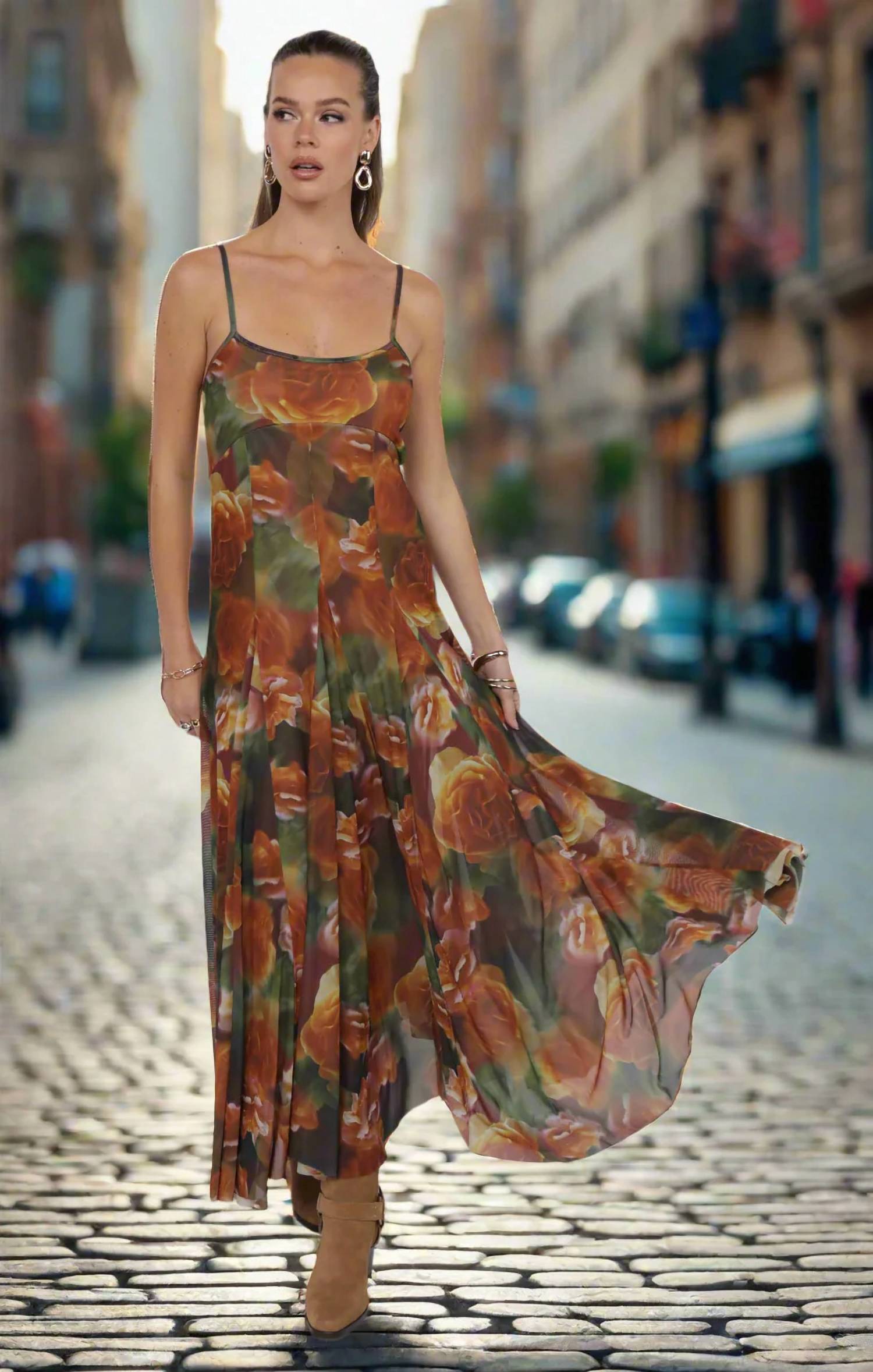 Sage The Label - Heart Beats Floral Godet Maxi Dress