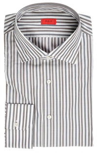 Isaia - Men's Striped Cotton Sportshirt