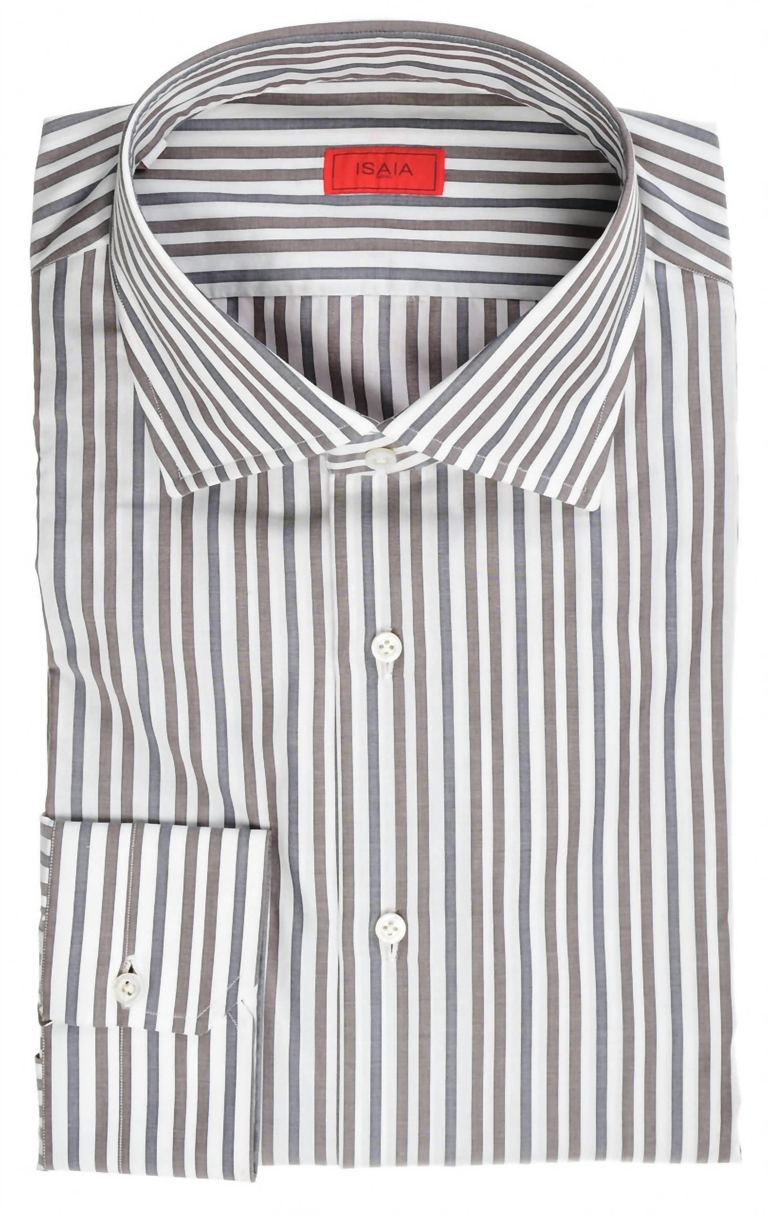 Isaia - Men's Striped Cotton Sportshirt