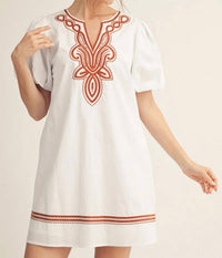 Jodifl - Embroidered Shift Dress
