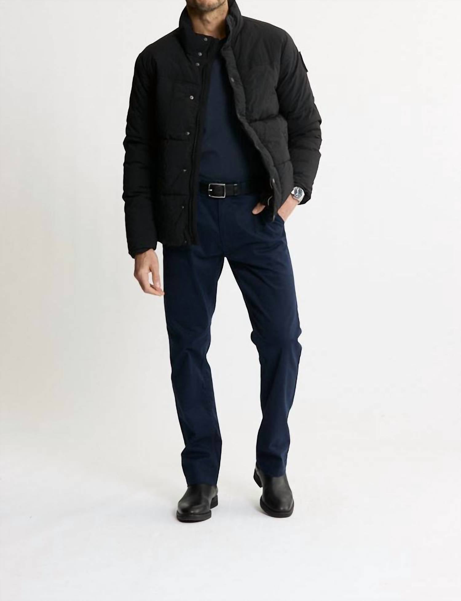 JACHS NEW YORK Sims Long Sleeve Puffer Jacket in black - men's jacket - view 4