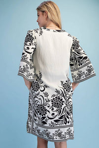 Gigio - Shelby Printed V-Neck Dress