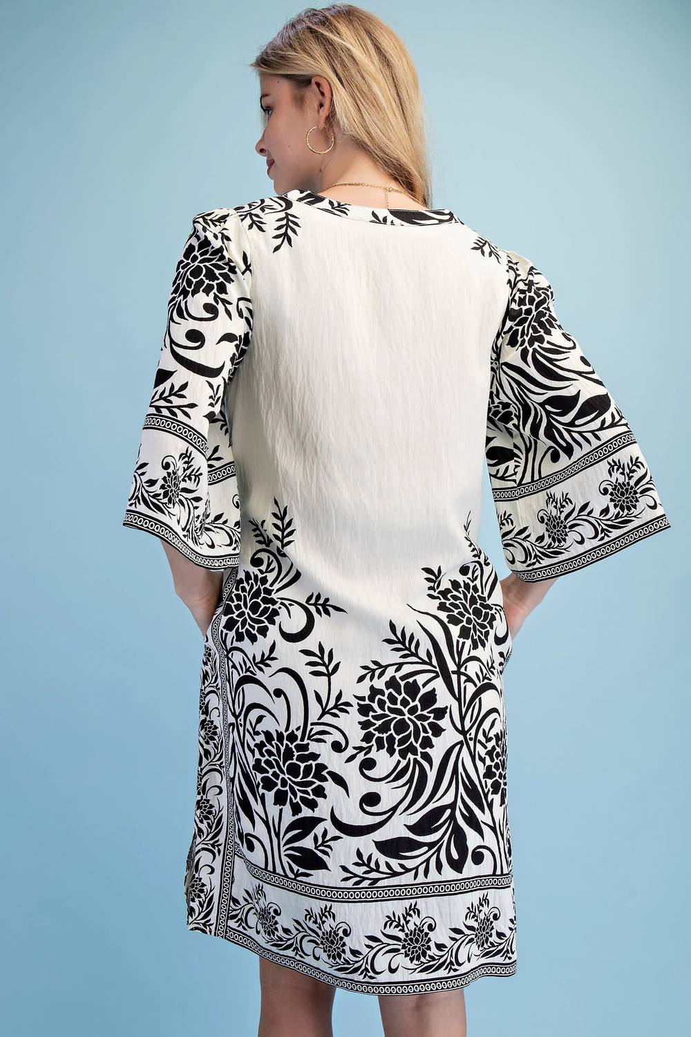 Gigio - Shelby Printed V-Neck Dress
