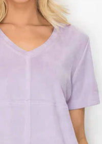 Joh - Suede V-neck No Pocket Dress