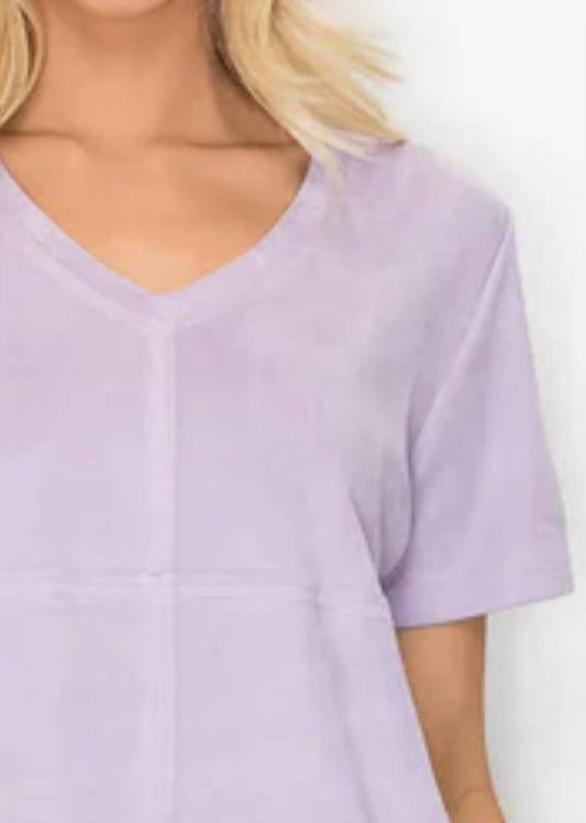 Joh - Suede V-neck No Pocket Dress