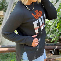 Texas True Threads - Hello Fall Applique Sweatshirt