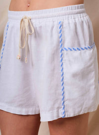 Sundry - Adjustable Drawstring Waist Linen Short