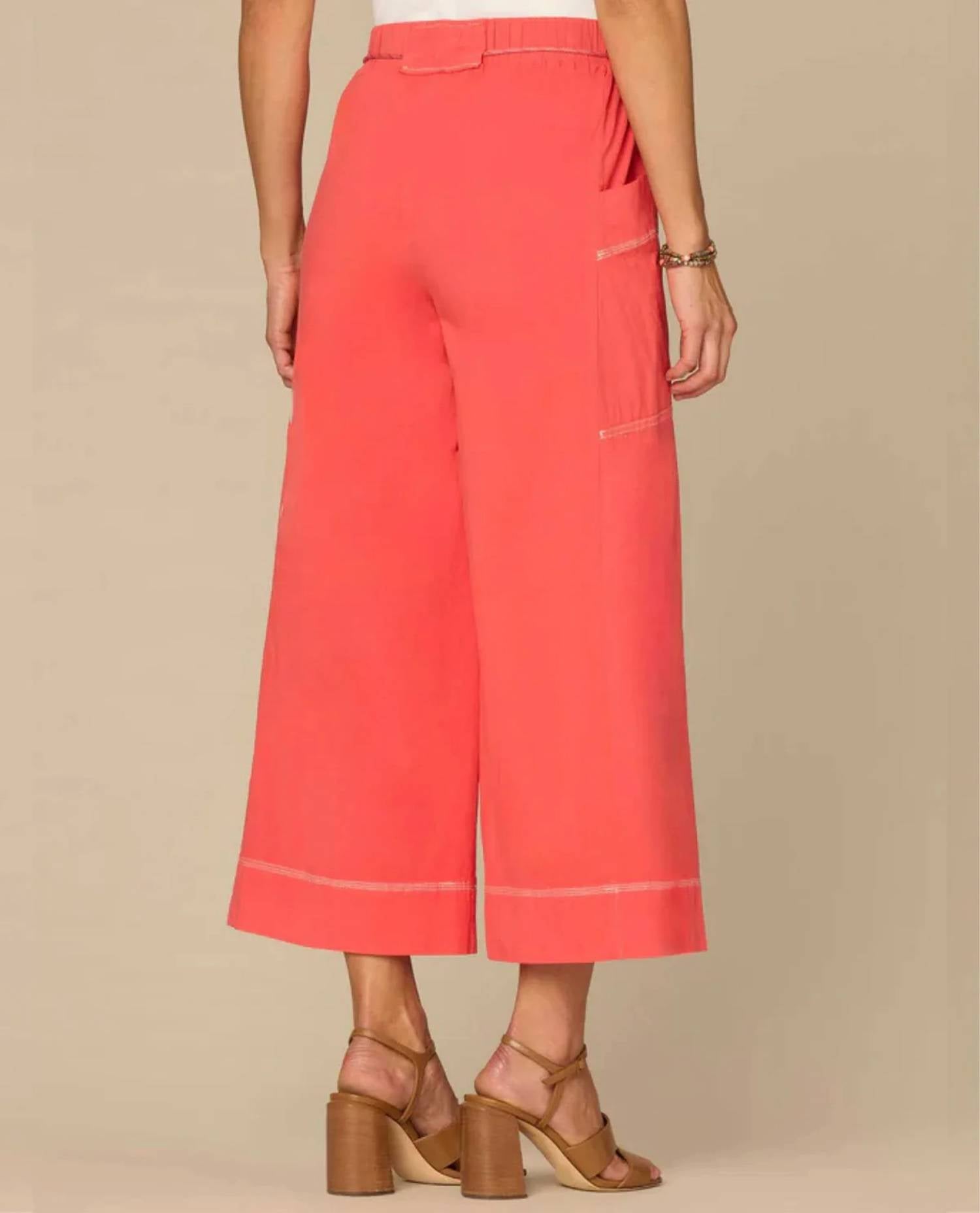 Democracy - Skyrise Wide Crop Glider Pants With Pockets