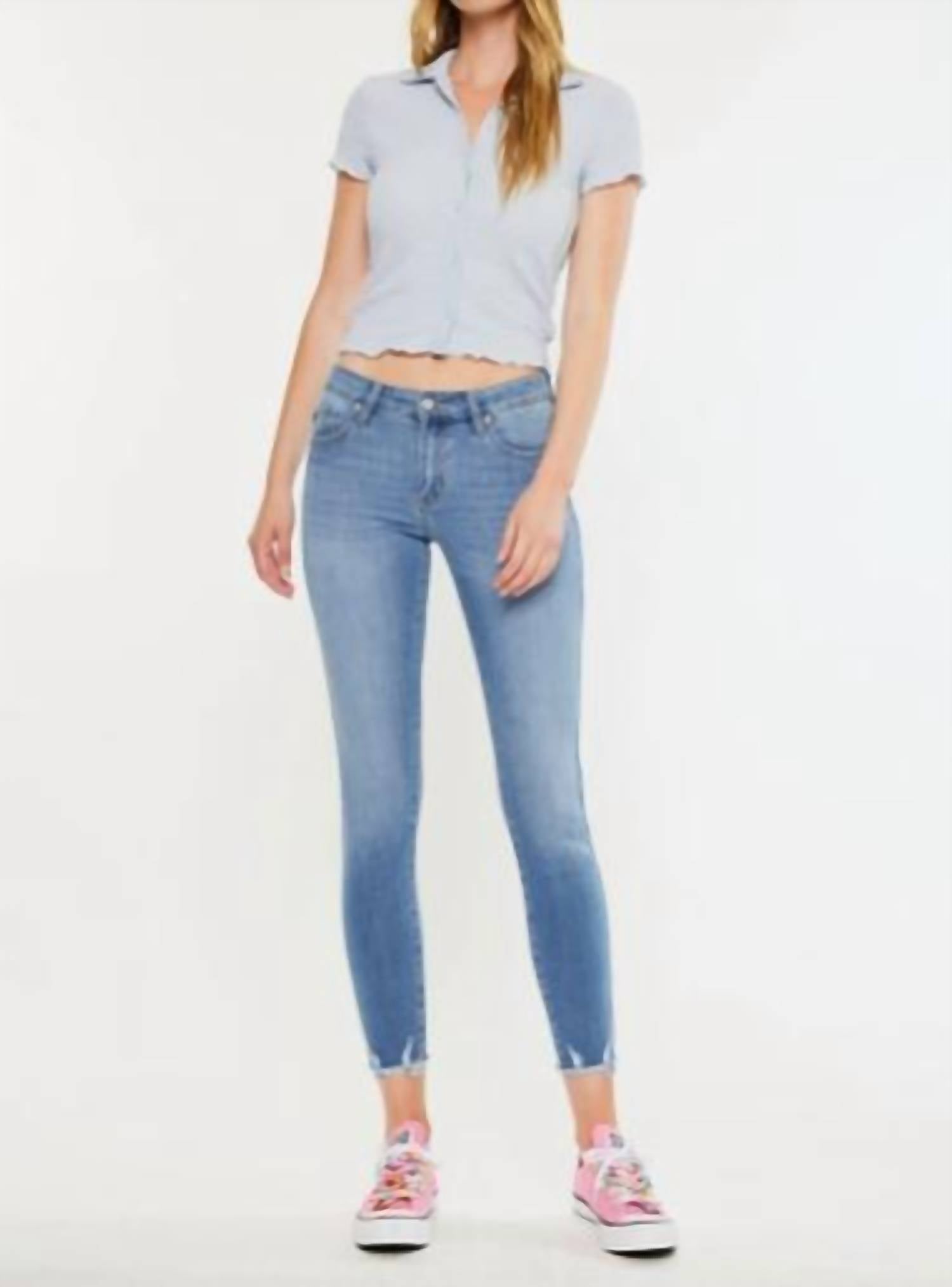 Kancan - Mid Rise Ankle Skinny Jeans
