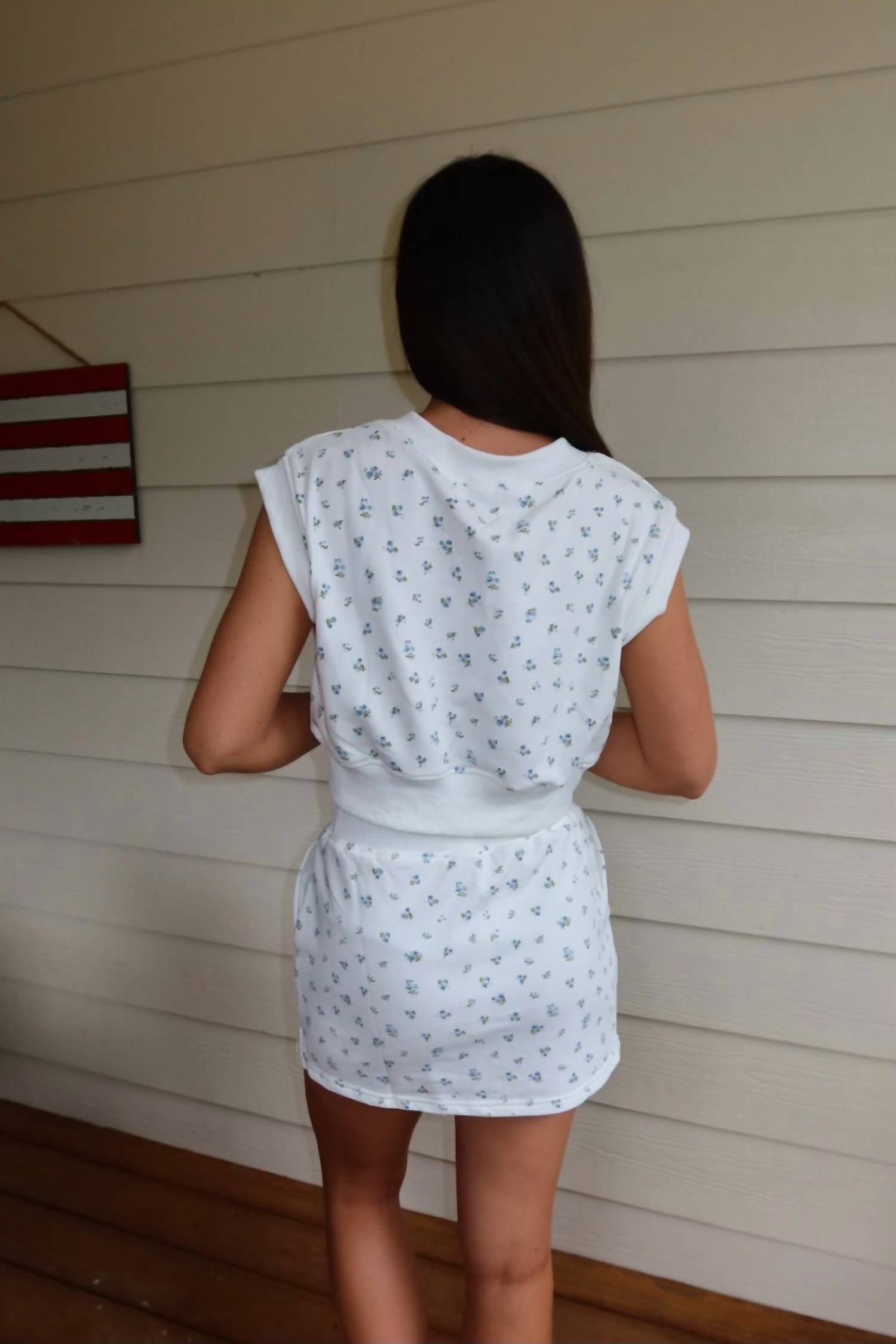 Papermoon - Claire Floral Print Knit Skirt Set