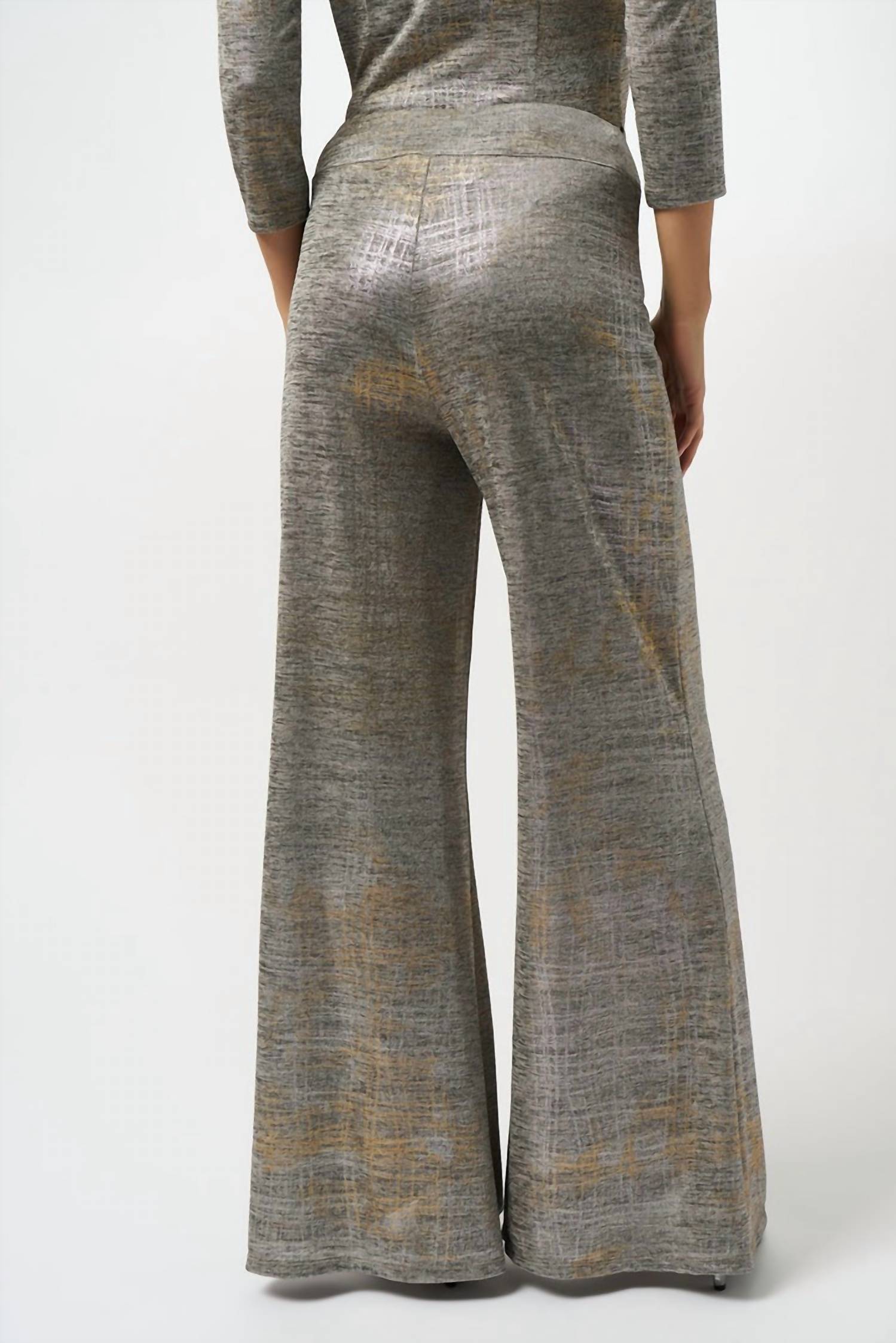 Joseph Ribkoff - Foiled Knit Wide Leg Pants