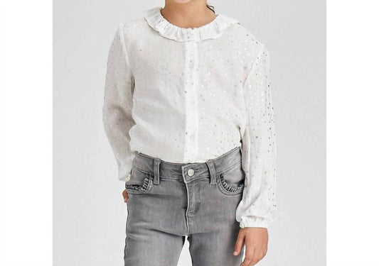 Mayoral - Stars Ruffle Collar Blouse