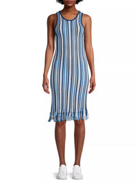 White + Warren - Mercerized Cotton Fringe Dress