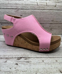 Corkys Footwear - Women's Canvas Carley Wedge Sandals