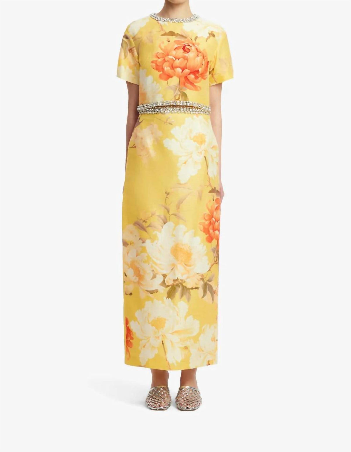 Leo Lin - Kyra Embellished Midi Skirt