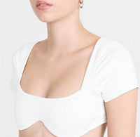Susana Monaco - Square Neck Underwire Crop Top