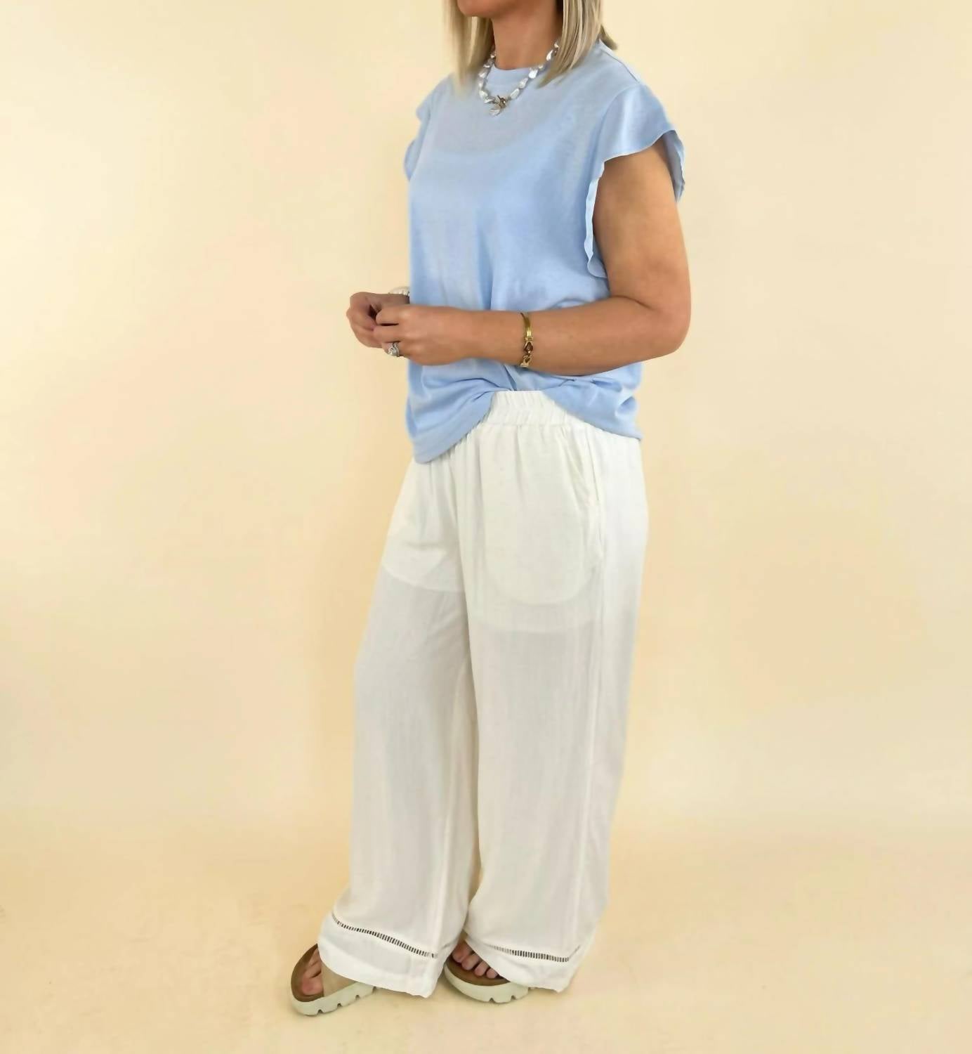Coco + Carmen - Lilly Ruffle Cap Sleeve Top